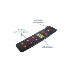 Saltea pentru masaj cu telecomanda si incalzire infrarosu, Massage 9 - Img 2