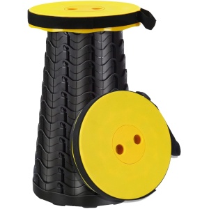 Scaun rotund portabil extensibil cu pliere telescopica, pentru camping - Img 5