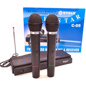 Set 2 microfoane wireless cu receiver, WVNGR HeroStar C05 - Img 3