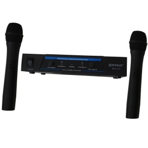 Set 2 microfoane wireless WVNGR NC-210, cu receptor si VHF Dual-Channel