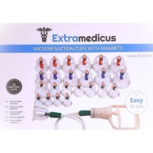 Set 24 ventuze de masaj terapeutic cu vacuum, magnetoterapie si acupresura EXTRAMEDICUS® - Img 2