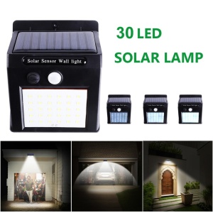 Set 5 lampi solare cu 30 LED-uri SMD,senzor de miscare si senzor de lumina - Img 2