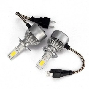 Set becuri LED auto soclu H7 cu lumina alba,C6 36W/3800LM - Img 3