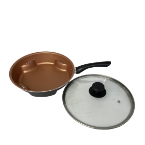 Tigaie din ceramica cu capac de sticla Steel Air Fry Pan,28 cm - Img 5
