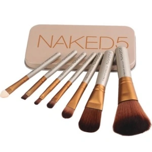 Trusa set 7 pensule pentru machiaj profesional Make-up Naked 5