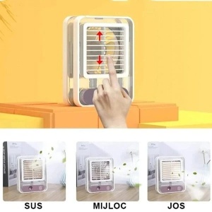 Ventilator portabil cu umidificator incorporat si incarcare USB - Img 2