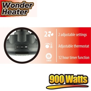 Aeroterma portabila Wonder Heater 900W cu display digital - Img 5