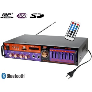 Amplificator profesional tip statie Teli BT-669 cu Bluetooth si putere 2 x 50 Watt - Img 4