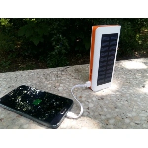 Baterie externa solara 20000 mAh Power Bank cu acumulator si 3 porturi USB tip C - Img 4