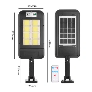 Corp de iluminat stradal cu panou solar Street Lamp, senzor miscare si 8 x LED COB - Img 4
