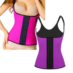 Corset modelator talie de viespe cu bretele Sculpting Clothes din Latex - Img 4