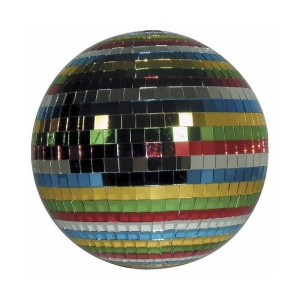 Glob disco pentru petreceri cu aplicatii oglinda multicolor,diametru 30 cm - Img 2