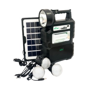 Kit panou solar portabil CCLAMP CL-810, cu 3 becuri incluse, Radio FM si Bluetooth - Img 1