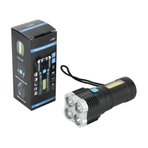 Lanterna de mana reincarcabila L-S03 QUAKE-COB, 1 Led lateral + 4 LED-uri Frontale - Img 4
