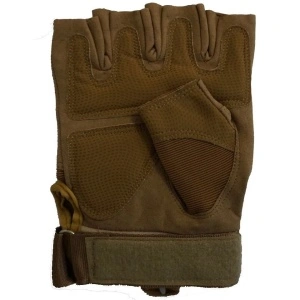 Manusi tactice cu protectie militara fara degete, OAKLEY Half Finger maro - Img 5