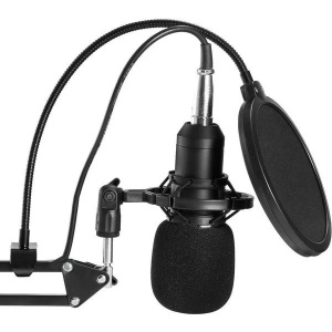 Microfon profesional de Studio Condenser BM-700 cu stand inclus pentru inregistrare - Img 4
