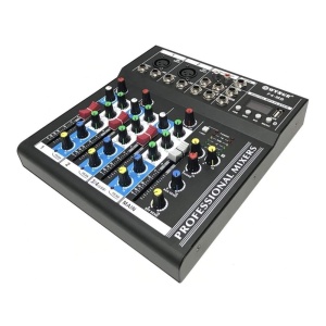 Mixer audio digital fara amplificare cu 4 canale si Bluetooth WVNGR F4-MB - Img 3