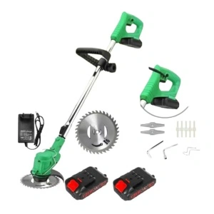Motocoasa electrica 36V cu 2 acumulatori si roti detasabile - Img 3