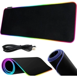 Mouse Pad Gaming cu iluminare LED RGB si alimentare prin USB-C - Img 3
