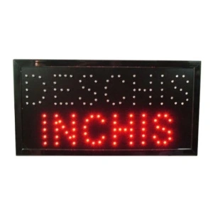 Panou cu reclama luminoasa LED Deschis-Inchis, 48,5 x 25.5 cm - Img 2