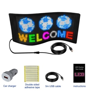 Panou LED auto afisaj cu led flexibil RGB programabil prin Bluetooth - Img 2