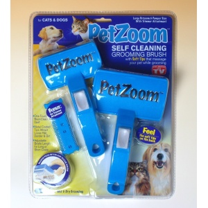 Perie dubla profesionala pentru animale PET ZOOM