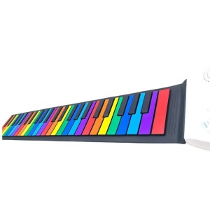 Pian flexibil cu 49 clape tip Roll-Up si claviatura pliabila din silicon - Img 2