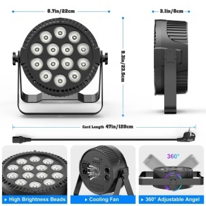 Proiector PAR Light LED RGBW de 80W 4 în 1 cu efecte stroboscopice - Img 4