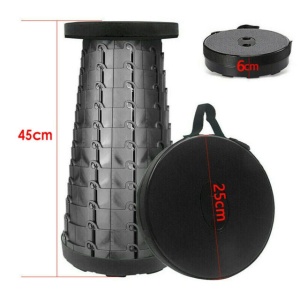 Scaun rotund portabil extensibil cu pliere telescopica, pentru camping - Img 6