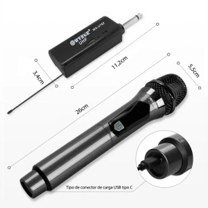 Set 2 microfoane wireless profesionale dinamice UHF WVNGR WG-U702 - Img 4