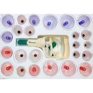 Set 24 ventuze de masaj terapeutic cu vacuum, magnetoterapie si acupresura EXTRAMEDICUS®