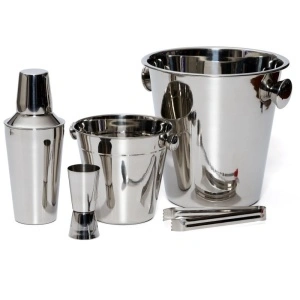 Set 5 piese pentru cocktail, frapiera si shaker din inox - Img 2