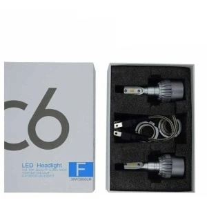 Set becuri LED auto soclu H7 cu lumina alba,C6 36W/3800LM - Img 4