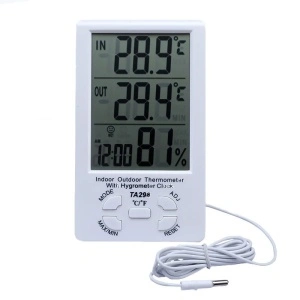 Termometru cu Higrometru TA298 de exterior si interior, afisaj LCD Digital
