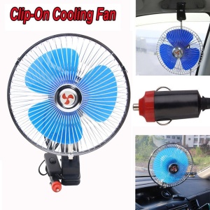 Ventilator auto 12 Volti oscilant cu suport metalic inclus, 8 inch - Img 2