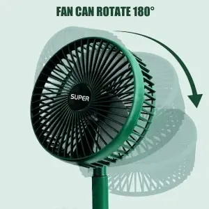 Ventilator portabil telescopic cu 3 viteze si acumulator - Img 3