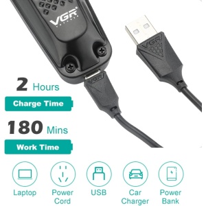 Aparat de tuns profesional VGR 972 cu afisaj digital LED pentru contur - Img 5