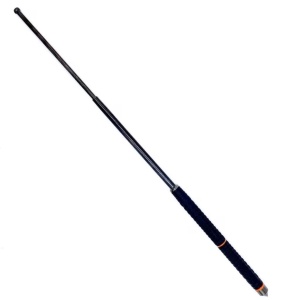 Baston telescopic autoaparare profesional cu 3 segmente si maner cauciucat, 101 cm - Img 3