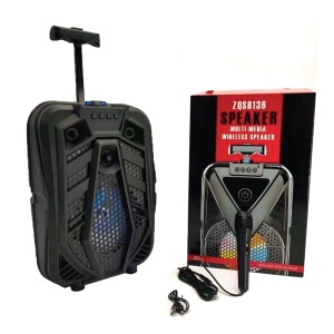 Boxa portabila tip troler ZQS8133 cu microfon pe fir si Bluetooth - Img 5