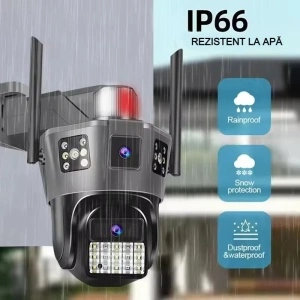Camera de supraveghere dubla 5K cu cartela SIM 4G si senzor de miscare - Img 3