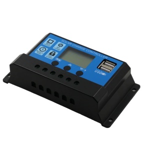 Controler pentru panou solar 10A cu 12V/24V, display LCD si 2 porturi USB - Img 1