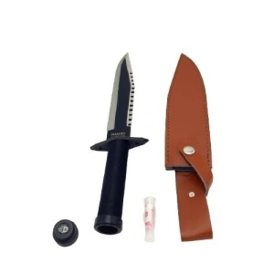 Cutit Rambo 1 First Blood cu kit de supravietuire si teaca inclusa - Img 4