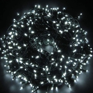 Instalatie solara decorativa 200 LED-uri lumina Alb Rece cu telecomanda - Img 3