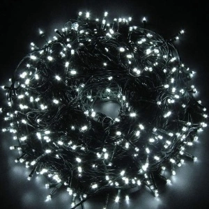 Instalatie solara decorativa 200 LED-uri lumina Alb Rece cu telecomanda - Img 3