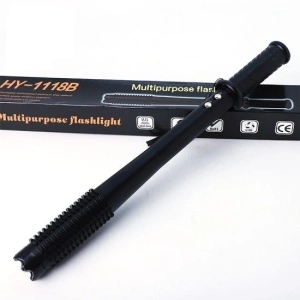 Lanterna cu Led tip baston si electrosoc din aluminiu Police HY-1118B - Img 3