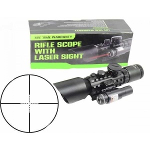 Luneta profesionala cu laser si reticul iluminat, M9 LS3-10x42E Rifle Scope - Img 3