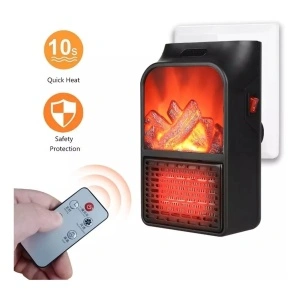 Mini aeroterma portabila 900 Watts, Flame Heater cu efect de Semineu