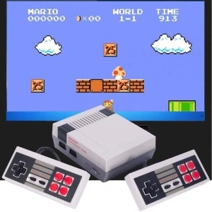 Mini Consola Retro pentru jocuri pe televizor cu 620 jocuri si 2 Joystick incluse - Img 6