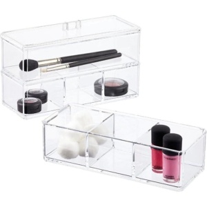 Mini organizator cosmetice si bijuterii cu 2 sertare - Img 2