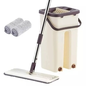 Mop profesional cu doua cuve de spalare si uscare + 2 rezerve cadou